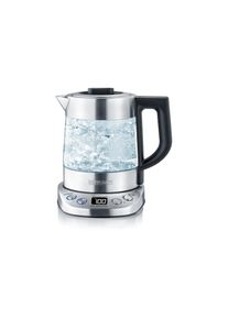 Severin , Wasserkocher »Delux Mini WK 3473 1 l, Silber/Transparent«, 1 l, 2200 W , silberfarben
