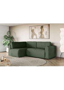 Inosign Ecksofa »Zacharia wahlweise Schlafsofa mit Bettkasten, B/T/H 250/166/86 cm«, L-Form mit Wellenunterfederung, Ottomane rechts oder links bestellbar...