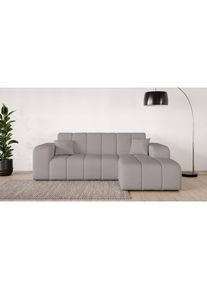 Inosign Ecksofa »CASSY L-Form, Schlafsofa mit Bettkasten, Masse B/T/H: 245/165/88 cm«, mit 2 Rückenkissen, Recamiere rechts oder links bestellbar , grau ,...