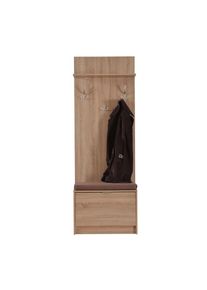 Inosign , Kompaktgarderobe »Flamenco Flurgarderobe, Dielenschrank, Flurmöbel, Breite 67 cm«, mit Sitzbank und Garderobenpaneel, Klapptür, 8 Haken,...