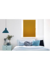 mydeco, mydeco Plissee &raquo;Free&laquo; Lichtschutz ohne Bohren verspannt, ocker, wei&szlig;, Obermaterial: 100% Polyester