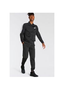 Puma , Trainingsanzug »BASEBALL TRICOT SUIT«, (2 tlg.) , schwarz , S , Jacke mit geripptem Baseball-Kragen