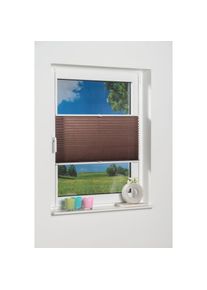 Plissee »Klemmfix Pisa« Lichtschutz ohne Bohren verspannt Crushed-Optik , braun , K-home , Obermaterial: 100% Polyester