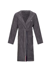 Bugatti, Bugatti Unisexbademantel &raquo;Decimo, ideal f&uuml;r Sauna & Spa, Hotelbademantel, Morgenmantel&laquo; mit Kapuze & farbiger Kantenblende, reine Baumwolle, 