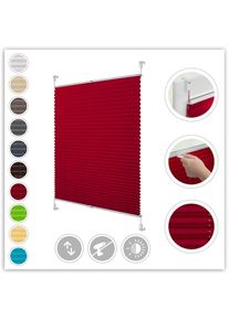 Plissee »Klemmfix« Lichtschutz ohne Bohren verspannt Faltenstore , lila , LICHTBLICK ORIGINAL , Obermaterial: 100% Polyester