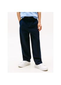 Tommy Hilfiger, Herren, Chinohose &raquo;PLEATED CHINO PANT&laquo; f&uuml;r Kinder bis 16 Jahre, mit Bundfalten, schwarz night navy, 6 (116), N-Gr, Chinohose von Tommy
