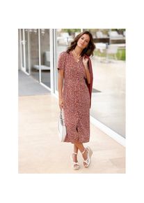 Inspirationen , A-Linien-Kleid »Sommer-Kleid« , braun , 24 Kurzgrössen , mit Viskose (ECOVERO)