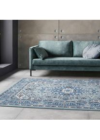 Hanse Home, Hanse Home Teppich &raquo;Skazar Isfahan&laquo; rechteckig 9 mm H&ouml;he Kurzflor, Orient, L&auml;ufer, Vintage, Esszimmer, Wohnzimmer, Flur, himmelblau, 