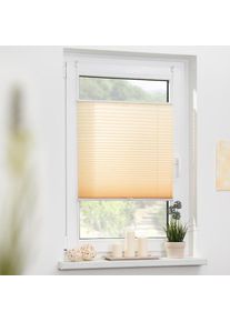 Plissee »Klemmfix« Lichtschutz ohne Bohren verspannt Faltenstore , beige , LICHTBLICK ORIGINAL , Obermaterial: 100% Polyester