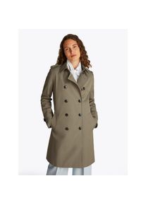 Tommy Hilfiger, Unisex, Trenchcoat &raquo;COTTON DB SLIM FIT TRENCH&laquo; mit den typischen Trenchdetails, tundra braun, 32, Trenchcoat von Tommy Hilfiger 