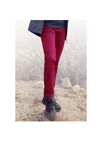 active by Lascana Lascana Active, Unisex, LASCANA ACTIVE Trekkinghose mit 3 Zipper Taschen, rot, 48, N-Gr, Sportliche Wanderhose aus elastischem Material