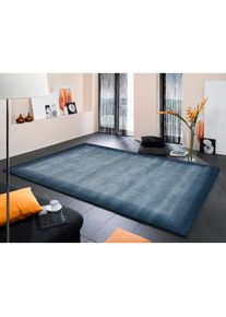 OCI Die Teppichmarke, OCI DIE TEPPICHMARKE Wollteppich &raquo;Vinciano Tami&laquo; rechteckig 8 mm H&ouml;he reine Wolle, handgekn&uuml;pft, Wohnzimmer, blau, Wolle, 8 mm