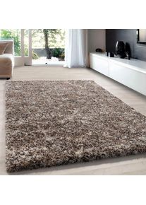 Hochflor-Teppich »Enjoy Shaggy« rechteckig 50 mm Höhe auch als Läufer, Shaggy, Langflor, meliert, Wohnzimmer , beige , Ayyildiz Teppiche ,...