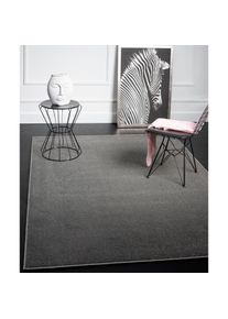 MERINOS, MERINOS Teppich &raquo;Montana&laquo; rechteckig 20 mm H&ouml;he Kurzflor, Uni-Farben, besonders weich, anthrazit, Kunstfaser, 20 mm