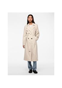 Pieces, Unisex, Pieces Trenchcoat &raquo;PCSCARLETT LS TRENCHCOAT NOOS&laquo;, silber gray, L, Trenchcoat von Pieces
