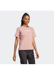 adidas terrex , Funktionsshirt »W TX LOGO TEE« , rosa , XL , Ein lässiges Baumwollshirt für Outdoor-Action.