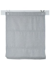 Kutti, Raffrollo &raquo;Dimout&laquo; mit Hakenaufh&auml;ngung ohne Bohren freih&auml;ngend verdunkelnd, Polyester, Hakenaufh&auml;ngung, grau, Obermaterial: 100% Polyester