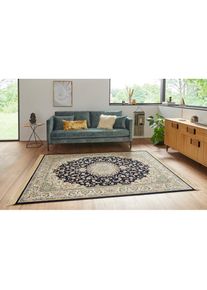 Teppich »Antik Nain«, rechteckig, 5 mm Höhe, Orientalisch mit Fransen, Orient, Wohnzimmer, Schlafzimmer, Esszimmer , blau , Hanse Home