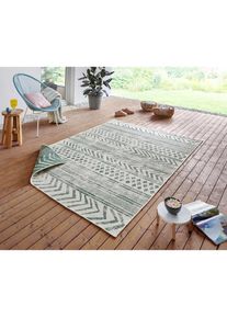 Teppich »BIRI Wendeteppich« rechteckig 5 mm Höhe In-& Outdoor, Wetterfest, Balkon, Läufer, Wohnzimmer, Wasserfest, Boho , beige , Hanse Home ,...