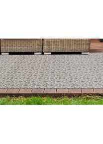 Teppich »Alessia«, rechteckig, 10 mm Höhe, wetterfest, Wohnzimmer , grau , my home