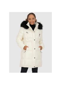 alife and kickin Alife & Kickin, Unisex, Steppmantel »MoonwalcAK A« winterlicher Kurzmantel mit abnehmbarem Fellimitat, coconut milk, XS (34), Warm wattierter 