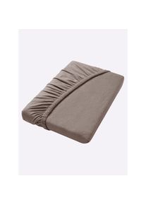 Irisette, Spannbettlaken, taupe, Frottee, 75% Baumwolle, 25% Polyester, 1 Stk.
