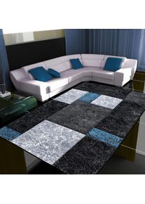 Ayyildiz Teppiche, Teppich &raquo;Hawaii 1330&laquo; rechteckig 13 mm H&ouml;he L&auml;ufer, handgearbeiteter Konturenschnitt, Wohnzimmer, t&uuml;rkis, Kunstfaser, 13 mm