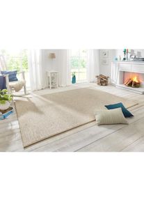 Teppich »Wolly 2«, rechteckig, 12 mm Höhe, Flachgewebe, Läufer, Skandi, Woll-Optik, Esszimmer, Wohnzimmer, Flur , beige , Hanse Home