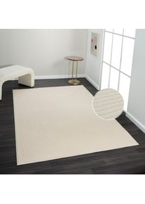 Teppich »Kylian« rechteckig 9 mm Höhe dezenter Glanz, Schrumpf-Garn-Effekt, dichte Qualität, geometrisch , beige , my home , Obermaterial: 60%...