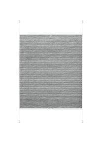 Plissee »EASYFIX Lilly Green«, blickdicht, ohne Bohren, verspannt, mit Recyclingmaterial , grau , Gardinia
