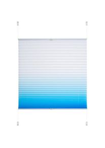 Liedeco, Plissee &raquo;Farbverlauf&laquo; Lichtschutz ohne Bohren verspannt, azur, Obermaterial: 100% Polyester