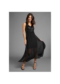 Laura Scott , Abendkleid, mit Pailletten im Oberteil, Cocktailkleid , schwarz , 44 , Cocktailkleid für festliche Anlässe
