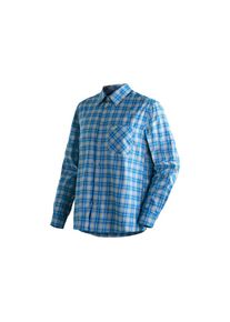 Maier Sports, Unisex, Funktionshemd &raquo;Claas&laquo; Unisex Hemd, langarm Karohemd f&uuml;r Outdoor und Freizeit, blau, 48, Normalgr&ouml;ssen, Kariertes Langarm-Hemd 