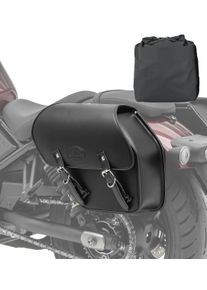 13 Liter Satteltasche kompatibel mit Chopper / Custombike Seitentasche links Craftride Fargo CB32407