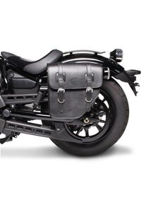 Sacoche pour moto custom Sport Texas Craftride 10Ltr gauche en noir CB31224