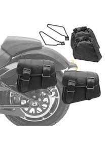 Set 2x bisaccia borsa laterale + supporto compatibile con Suzuki Marauder VZ 1600 / 800 Craftride Montana nero