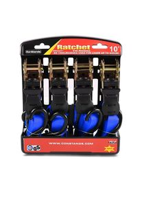 Set de sangles de serrage pour BMW S 1000 R / RR / XR avec cliquet ConStands bleu