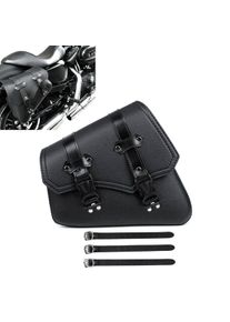 Borsa bisaccia compatibile con Suzuki Intruder M 1800 R laterale sinistra Craftride SB4 nero