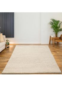 Theko, Theko Wollteppich »Taza Royal« rechteckig 28 mm Höhe echter Berber Teppich aus Marokko, reine Schurwolle, handgeknüpft, natur meliert, 