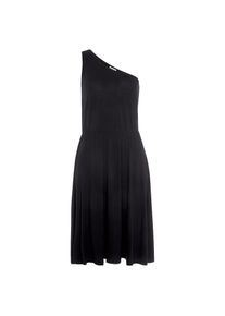 Lascana , One-Shoulder-Kleid, luftiges Sommerkleid, Strandkleid, asymmetrisch , schwarz , 38 , Sommerliches Jerseykleid