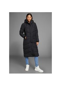 Polarino, Unisex, Steppmantel aus wasserdichtem & windabweisenden Obermaterial, oversize Form, schwarz, 50, Langer Steppmantel von Polarino