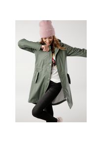 Kangaroos, Unisex, Kangaroos Regenmantel Kordel zur flexiblen Regulierung, winddicht & wasserabweisend, khaki, 40, Lange Regenjacke mit fester Kapuze 