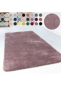 Esprit, Hochflor-Teppich &raquo;Relaxx ESP-4150&laquo; rechteckig 25 mm H&ouml;he Wohnzimmer, sehr grosse Farbauswahl, weicher dichter Hochflor, flieder, altros&egrave;, 