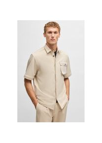 BOSS Green, Herren, BOSS Green Funktionshemd &raquo;B Rib Glamping L&laquo; mit Brusttasche, open beige284, L, N-Gr, Hemd von BOSS Green Menswear