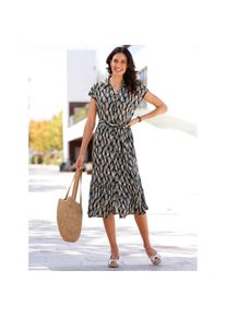 Inspirationen , Hemdblusenkleid »Sommer-Kleid« , beige , 20 Kurzgrössen , aus Viskose (ECOVERO)