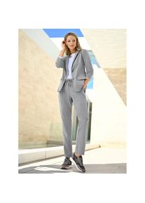 Heine, Unisex, Heine Hosenanzug, grau, ecru, gestreift, 50, Normalgr&ouml;ssen, klassische Nadelstreifen