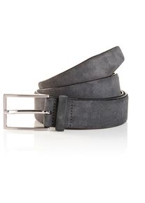 Tom Tailor, Herren, Tom Tailor Synthetikg&uuml;rtel Velourslederg&uuml;rtel, Freizeit- und Anzugsg&uuml;rtel, bis Gr. 120, grau, 100, TTLOGAN ist ein 3,5 cm breiter 