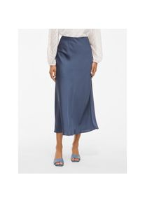 Vila, Unisex, Maxirock &raquo;VIELLETTE HW LONG SKIRT - NOOS&laquo;, vintage indigo, 38, Langer Satinrock mit hoher Taille von Vila