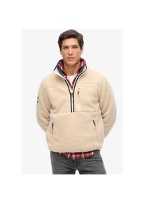 Superdry , Fleecepullover »OUTDOOR FLEECE HALF ZIP«, mit Stehkragen und kurzem Reissverschluss im Troyer-Look , weiss , XXXL , Cooles Fleeceshirt...