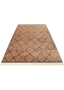 Teppich »Marché Bonsecours« rechteckig 8 mm Höhe Wohnzimmer , braun , Wecon Home , Obermaterial: 100% Polyester